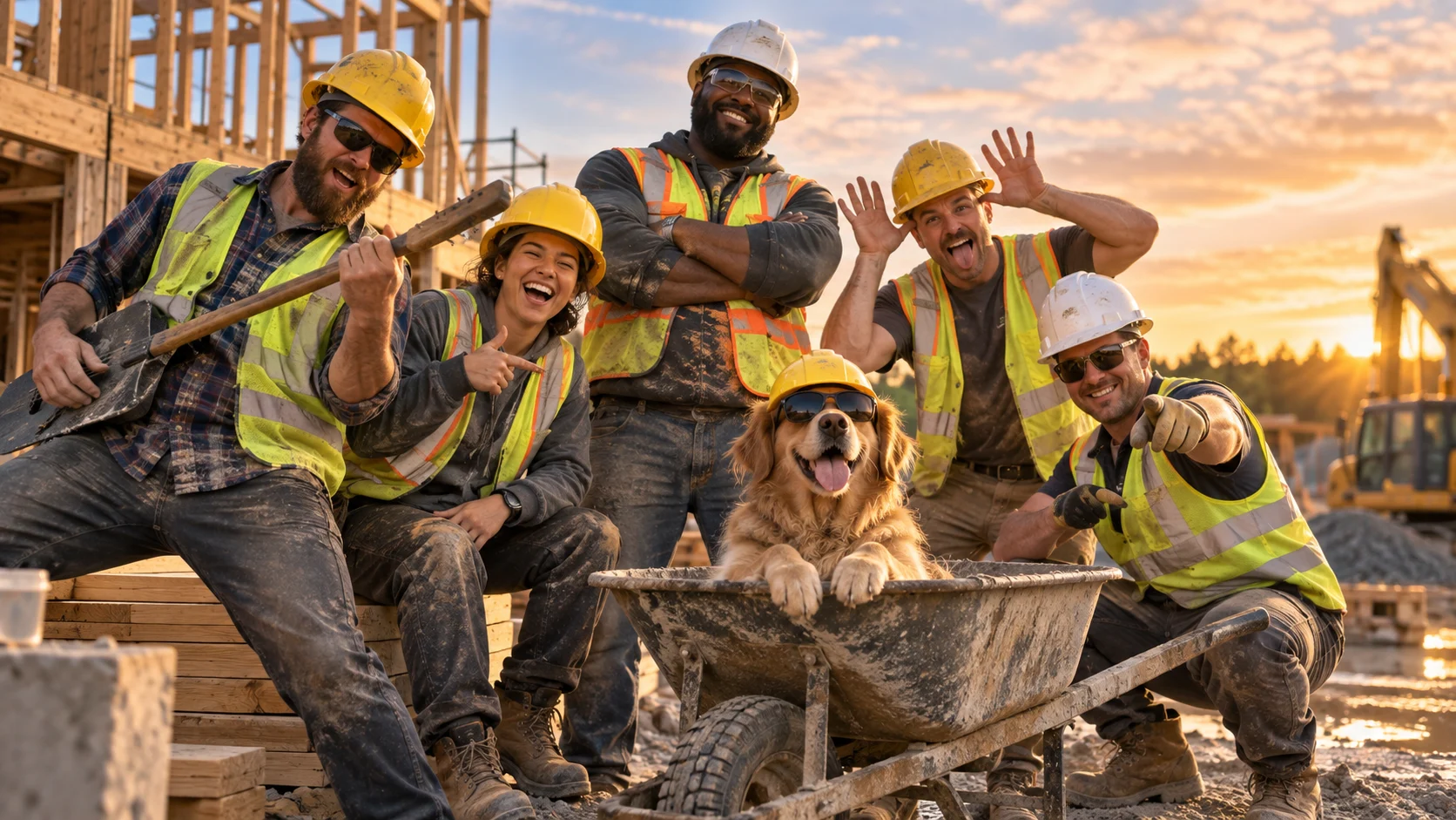 120 Construction Crew Names for Contractors and Job Sites illustration for Funny construction crew names