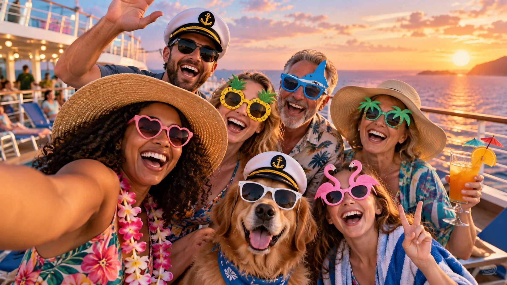 Cruise Group Chat Names for Friends and Families illustration for Funny cruise group chat names