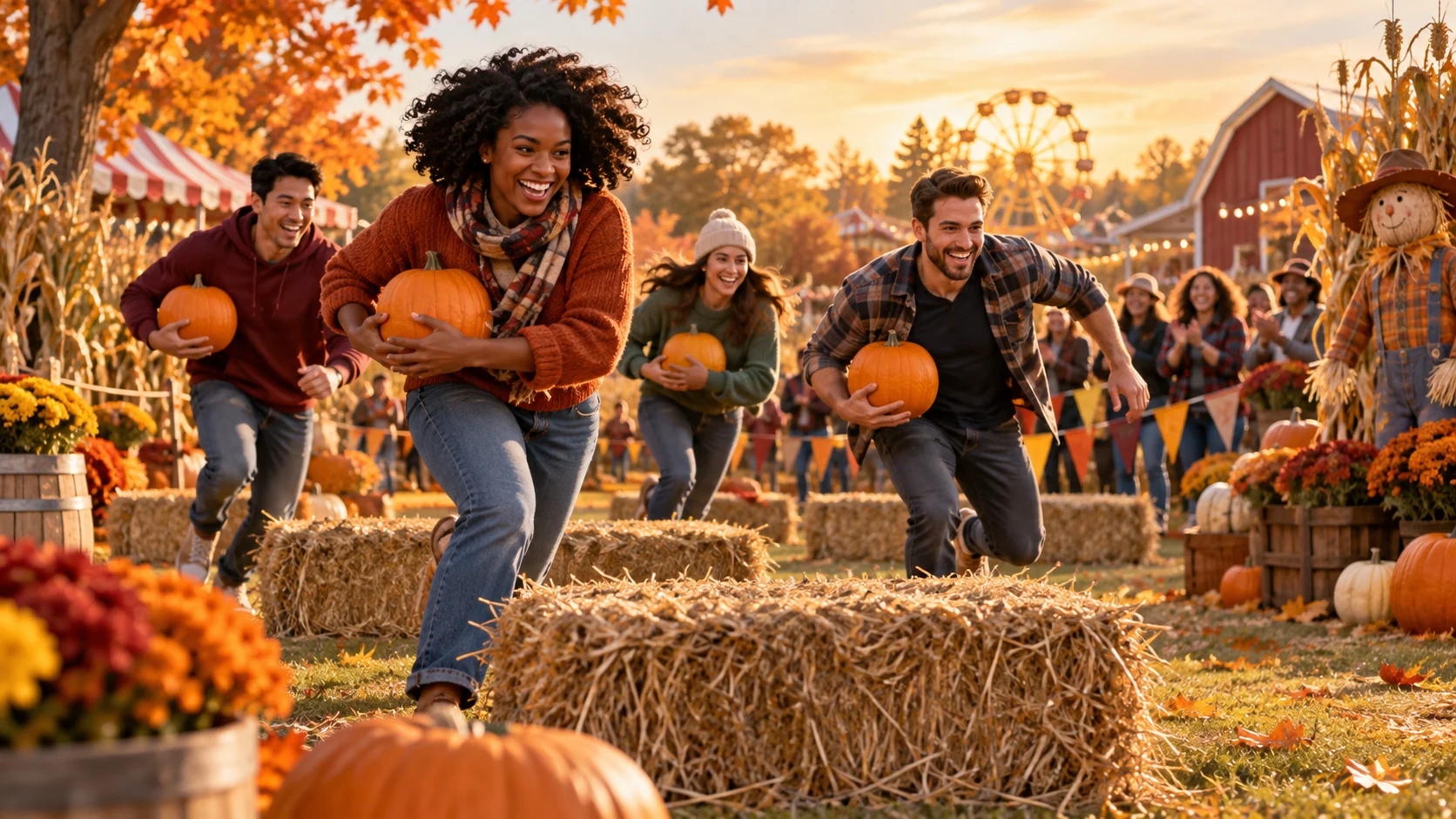 120 Fall Festival Team Names for Games, Booths, and Fundraisers illustration for Fall game and relay team names