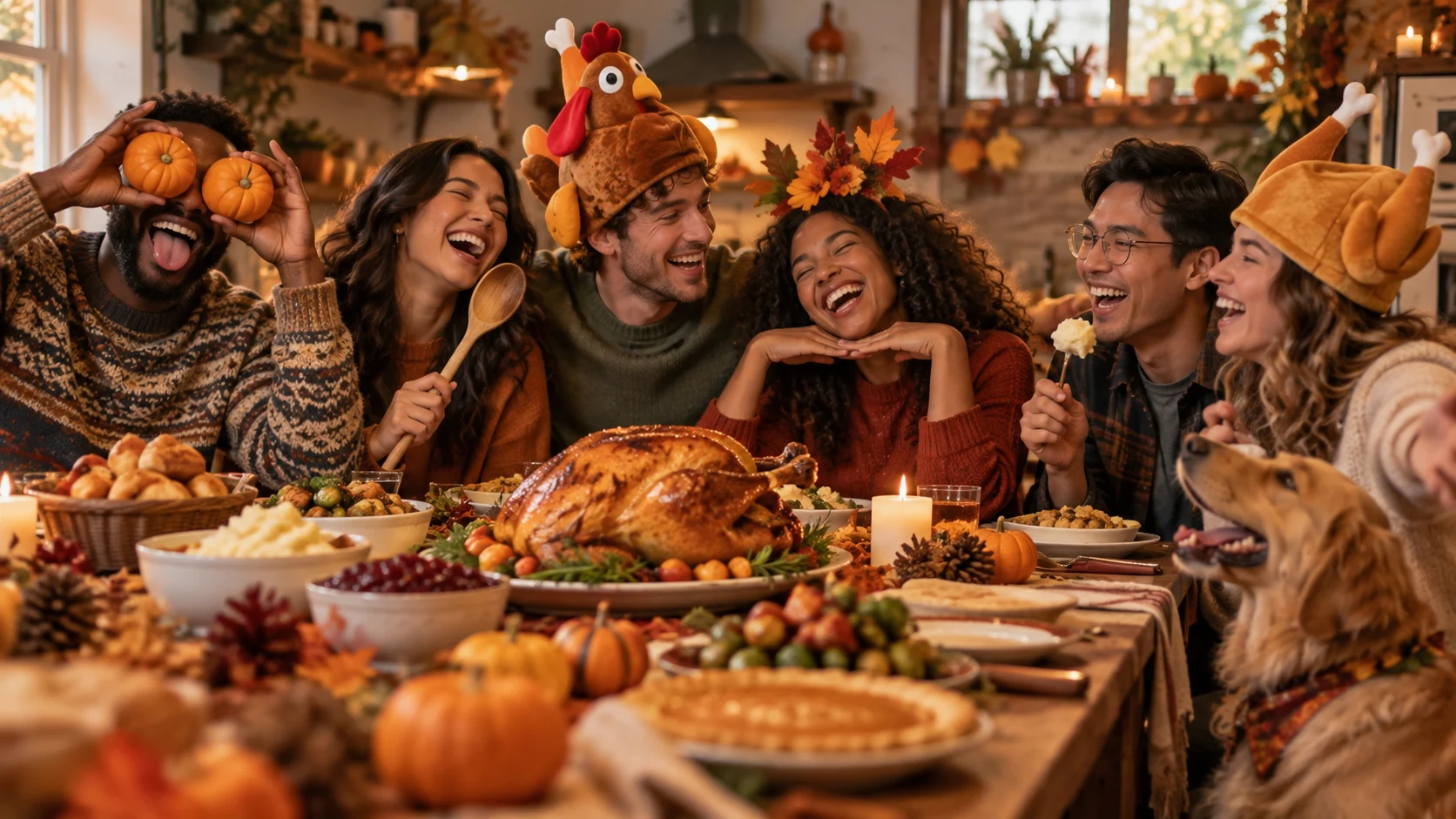 Friendsgiving Group Chat Names for Your Chosen Family Feast illustration for Funny Friendsgiving group chat names