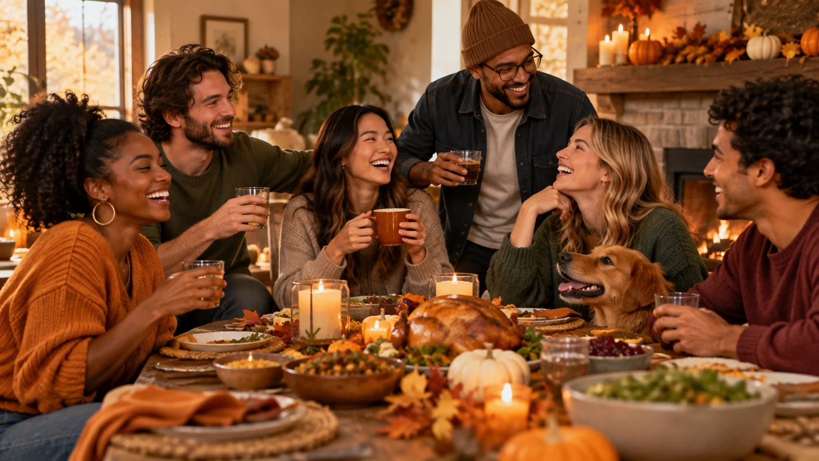 Friendsgiving Group Chat Names for Your Chosen Family Feast illustration for Low-key Friendsgiving group chat names