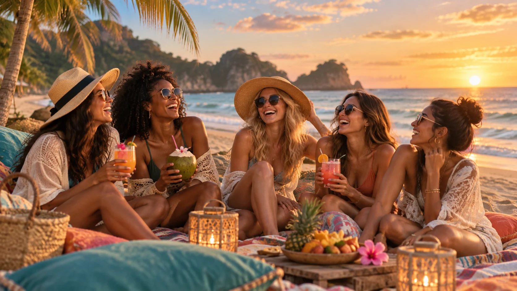 Girls’ Trip Group Chat Names for Every Getaway illustration for Beach girls’ trip names
