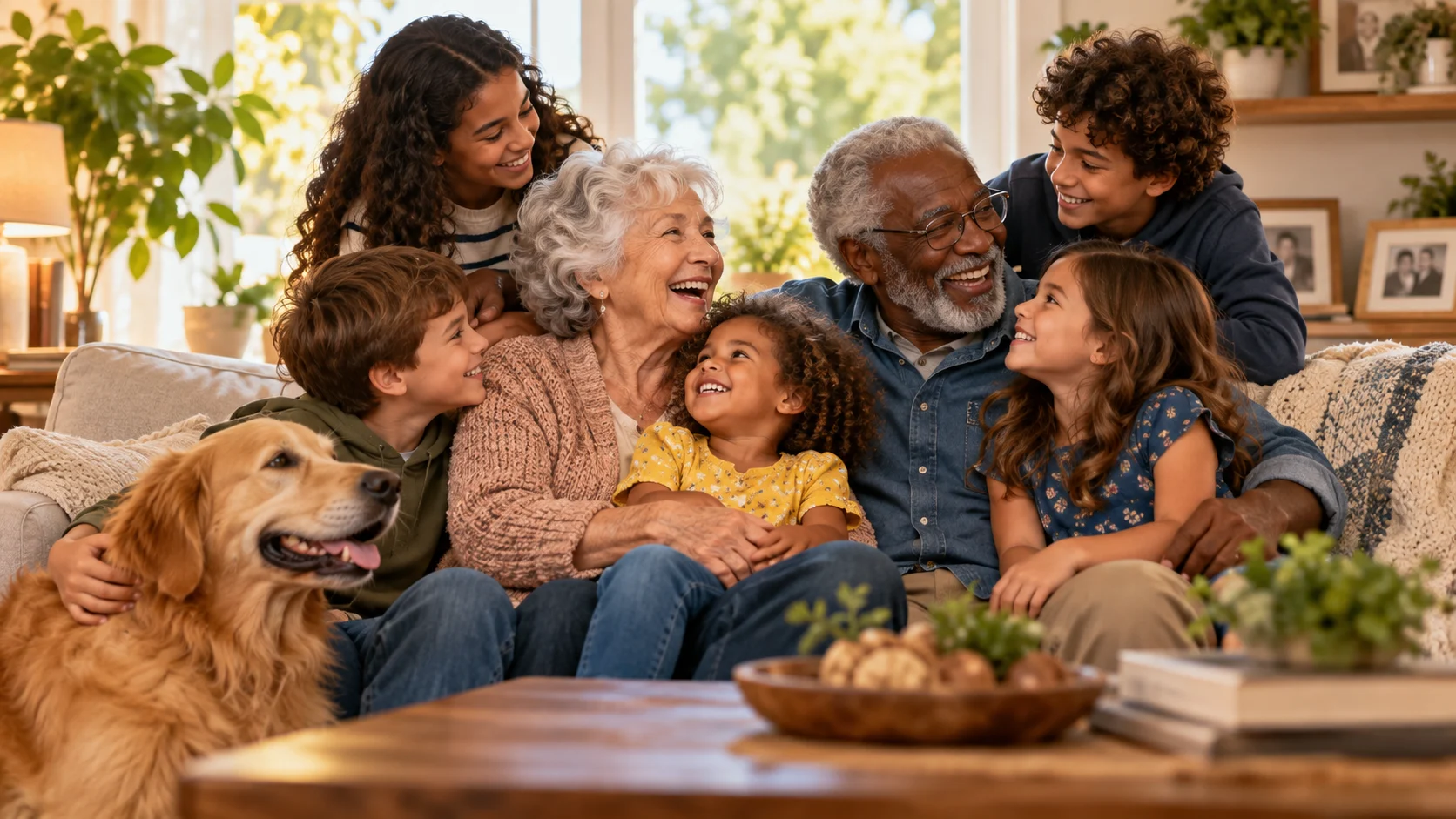 Grandparent Group Names for Families, Friends, and Group Chats illustration for Grandparent names built around family titles