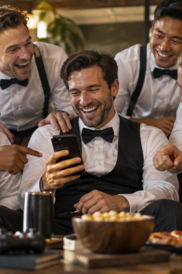Groomsmen Group Chat Names for the Groom’s Whole Crew illustration for Funny groomsmen group chat names