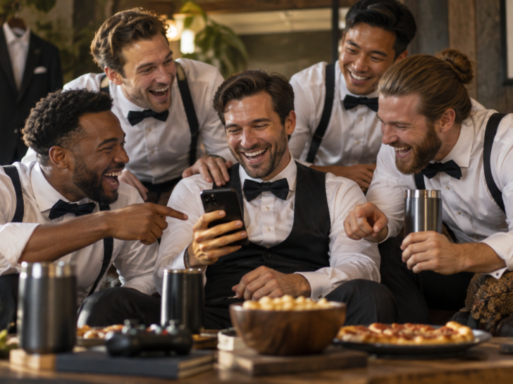 Groomsmen Group Chat Names for the Groom’s Whole Crew illustration for Funny groomsmen group chat names