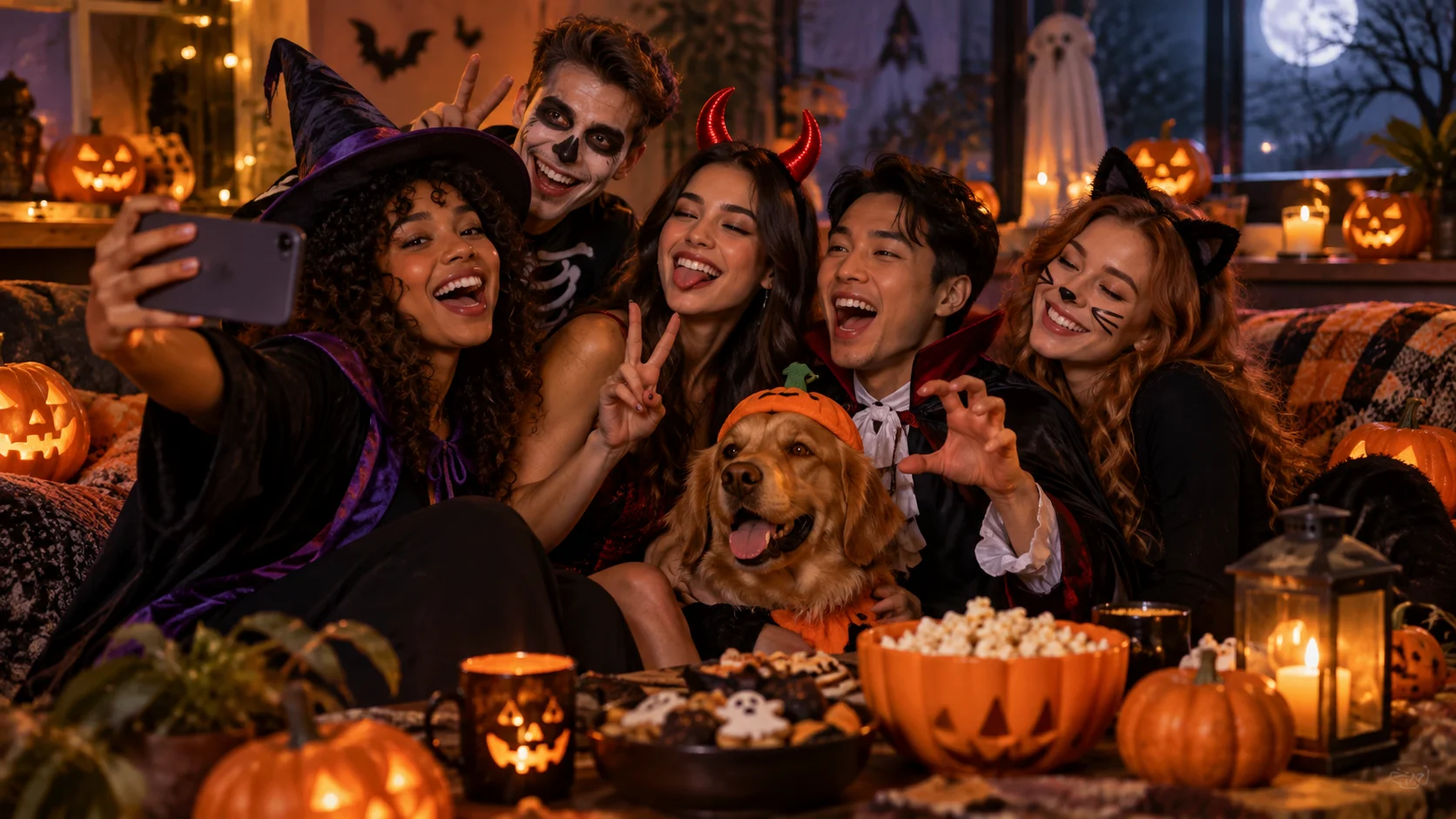 120 Halloween Group Chat Names for Friends, Families, and Parties illustration for Friend group Halloween names