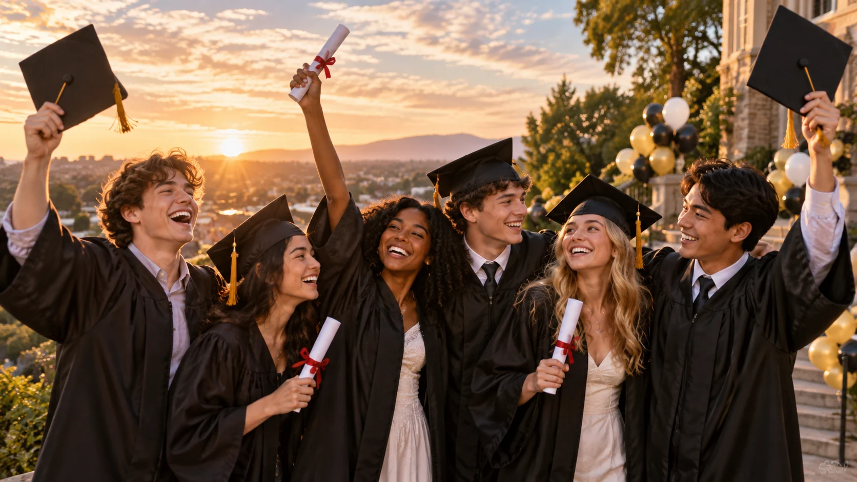 High School Friend Group Names for Classmates and Alumni illustration for Graduation and senior year group names