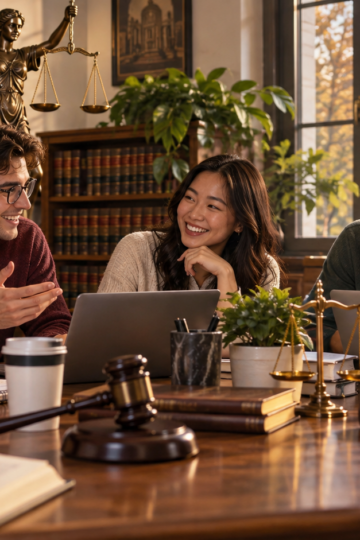 Law School Group Chat Names for Students and Study Groups illustration for Professional law school chat names