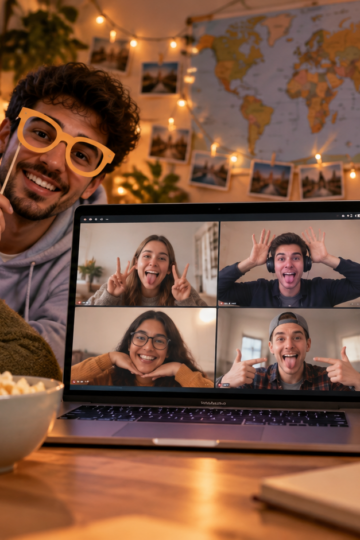 Long-Distance Friend Group Names That Keep You Connected illustration for Funny long-distance friend group names