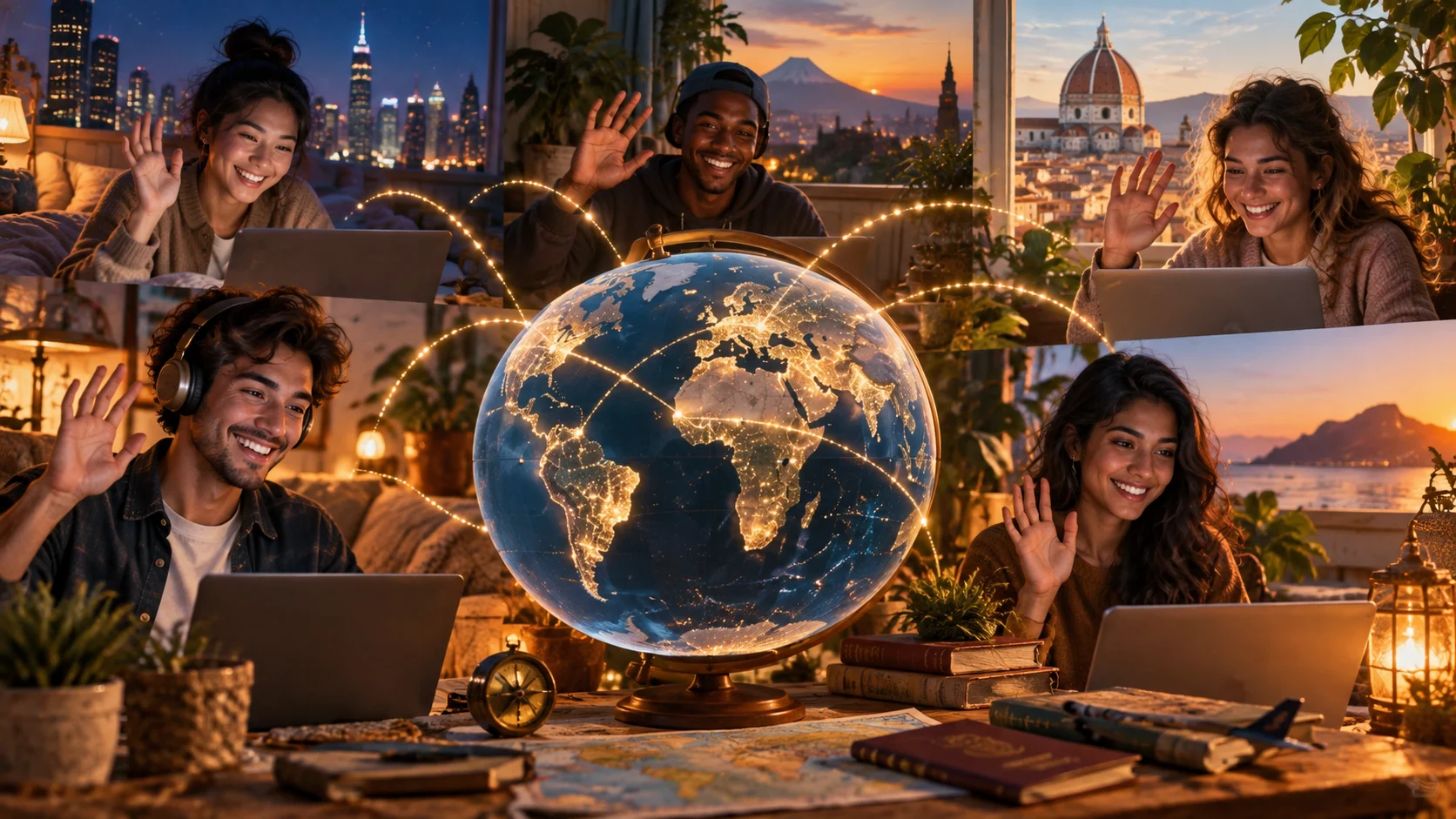 Long-Distance Friend Group Names That Keep You Connected illustration for Names for friends in different time zones