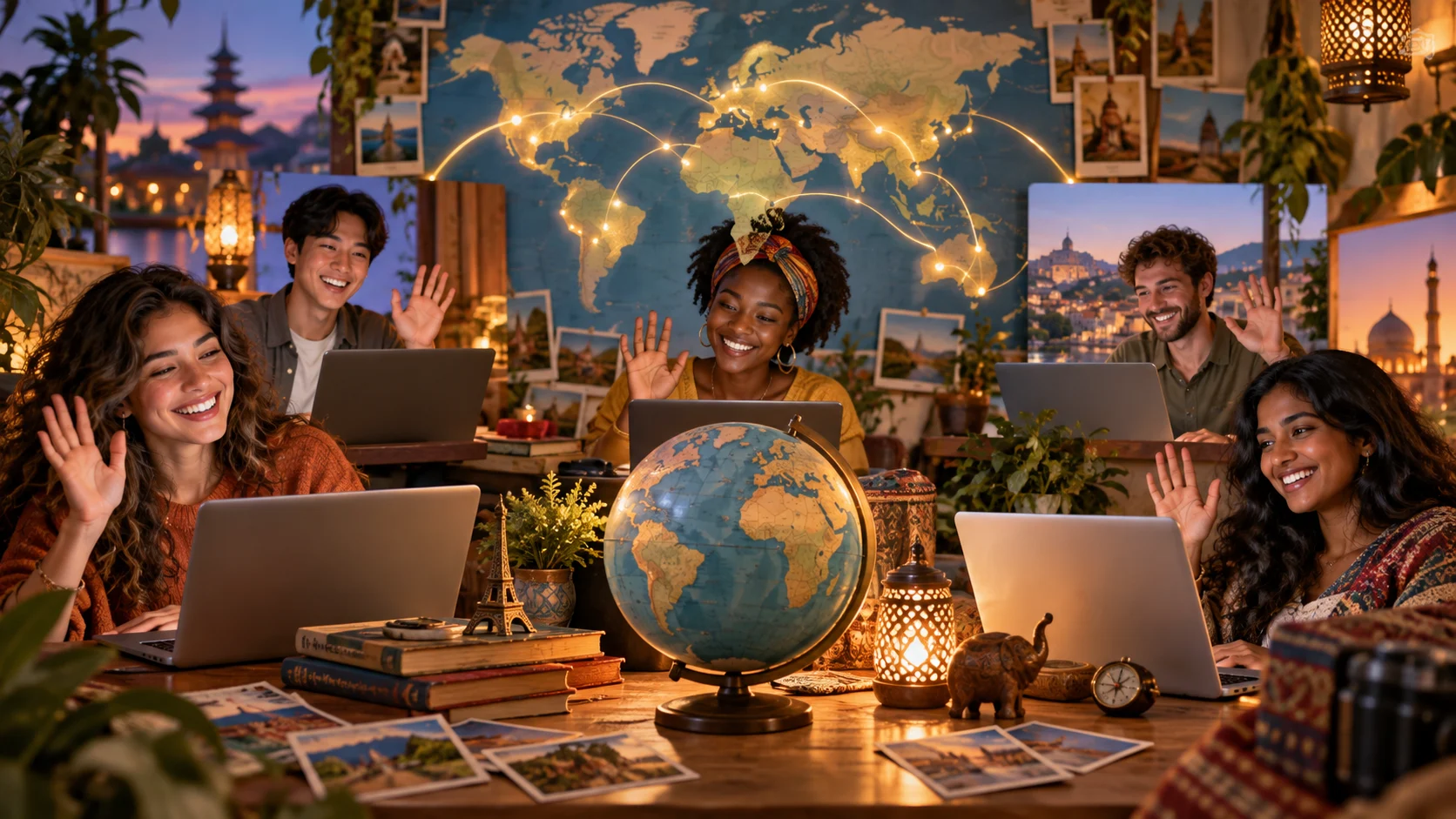 Long-Distance Friend Group Names That Keep You Connected illustration for Names for international friend groups