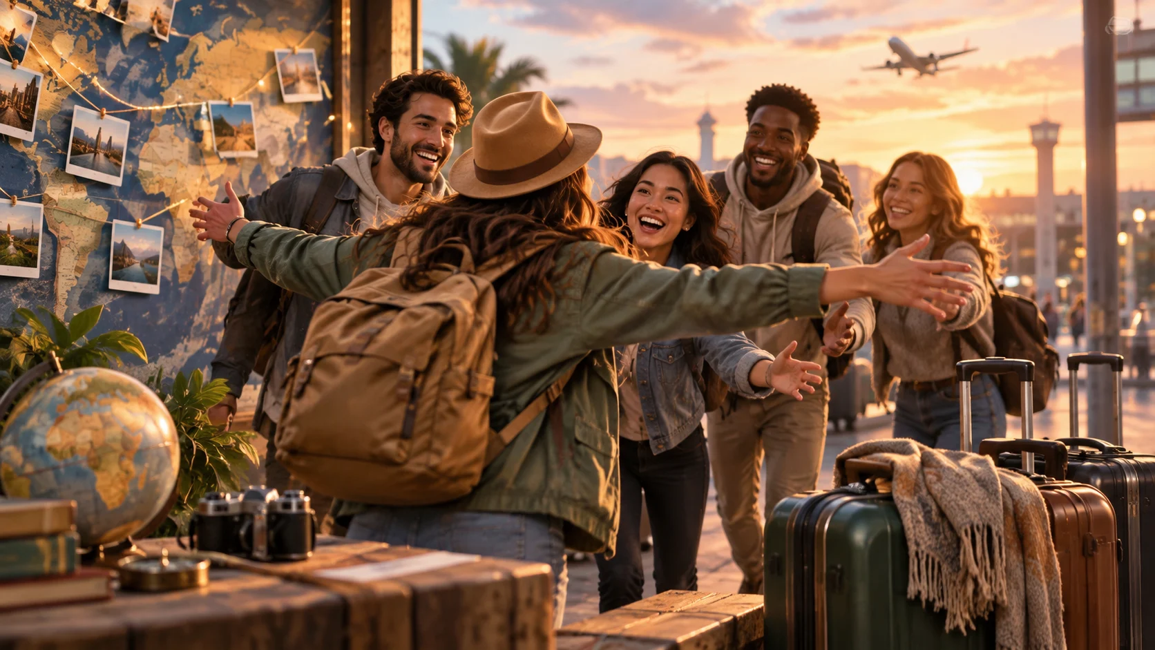 Long-Distance Friend Group Names That Keep You Connected illustration for Long-distance travel and reunion names