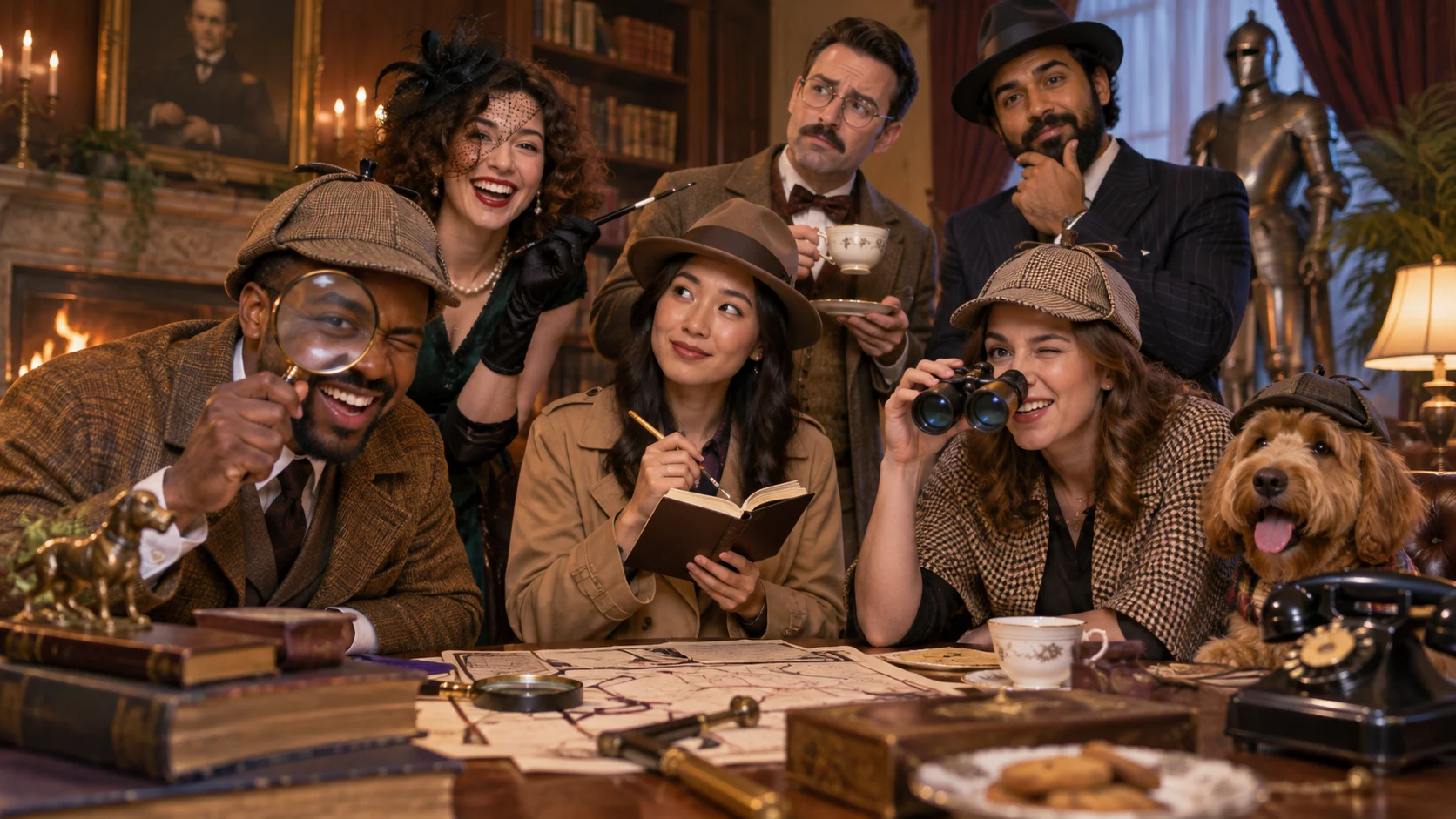 120 Murder Mystery Party Team Names for Sleuths and Suspects illustration for Funny detective team names