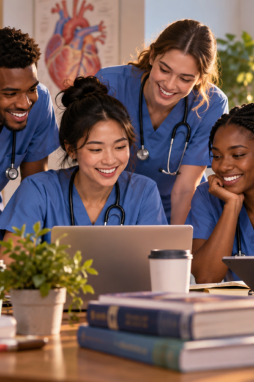 Nursing School Group Chat Names for Students and Cohorts illustration for Professional nursing school chat names