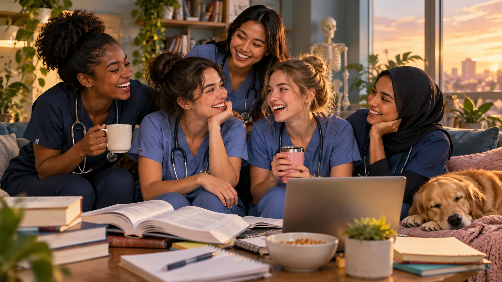 Nursing School Group Chat Names for Students and Cohorts illustration for Names for close nursing school friends