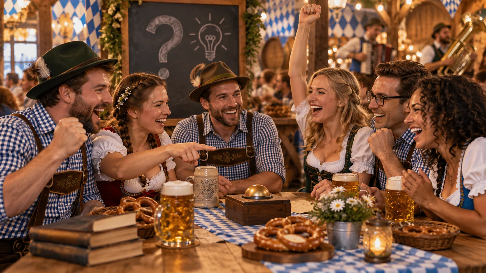 120 Oktoberfest Team Names for Games, Parties, and Groups illustration for Oktoberfest trivia team names