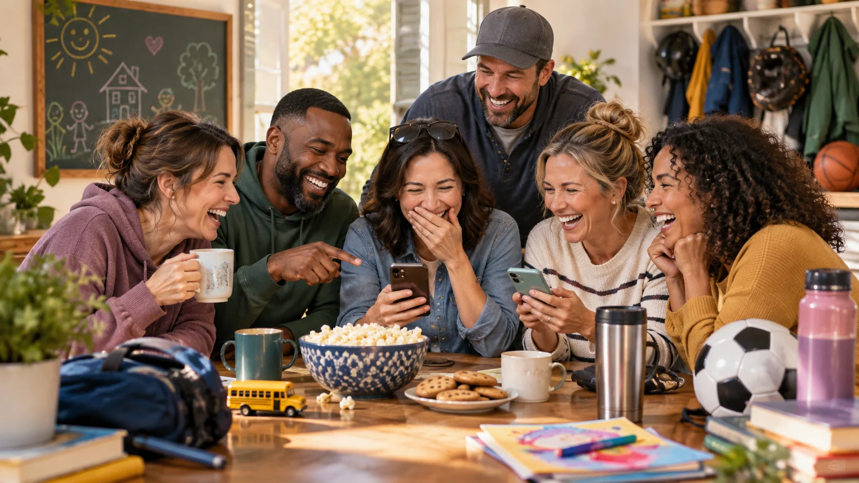Parent Group Chat Names for School, Sports, and Family Life illustration for Funny parent group chat names