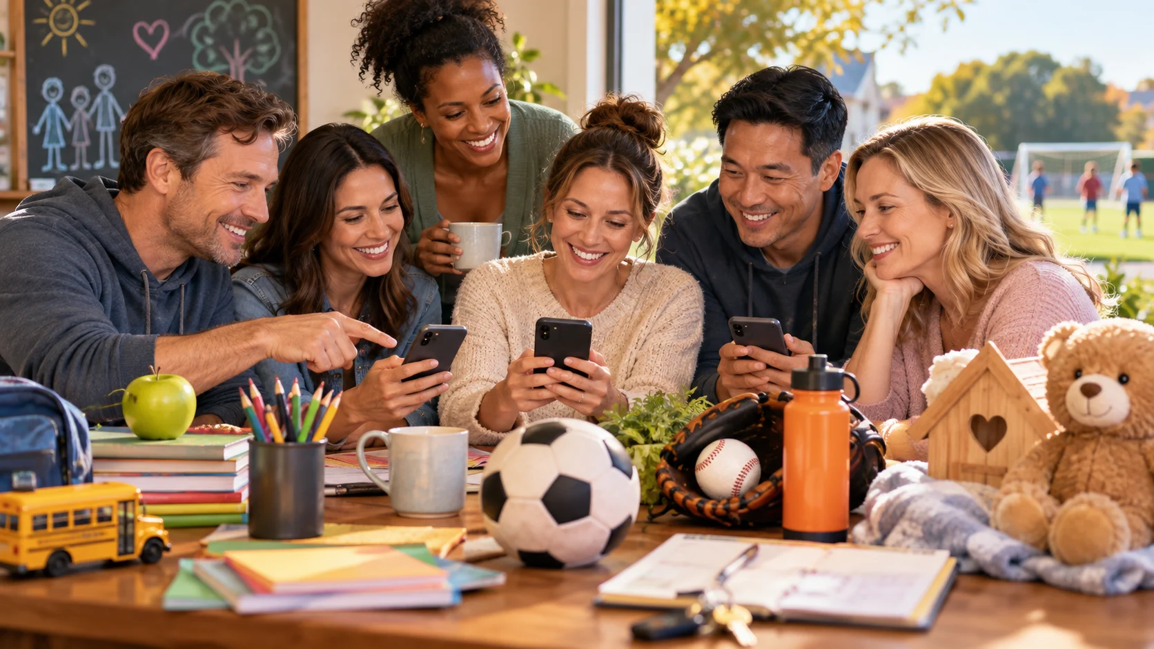 Parent Group Chat Names for School, Sports, and Family Life illustration for Parent chat names by purpose