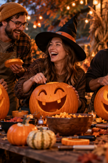 160 Pumpkin Carving Team Names for Contests and Parties illustration for Funny pumpkin carving names