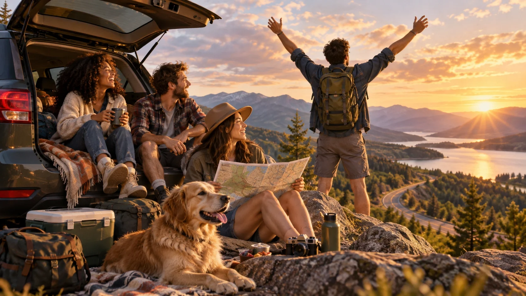 Road Trip Group Chat Names for Every Kind of Drive illustration for Weekend road trip chat names