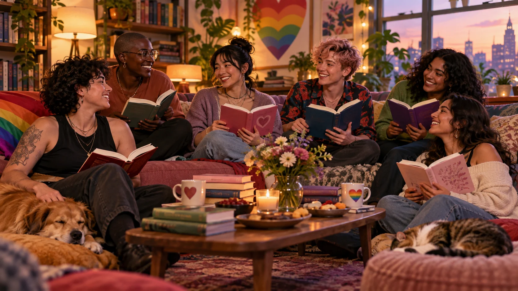 Romance Book Club Names for Every Kind of Love Story illustration for Queer romance book club names
