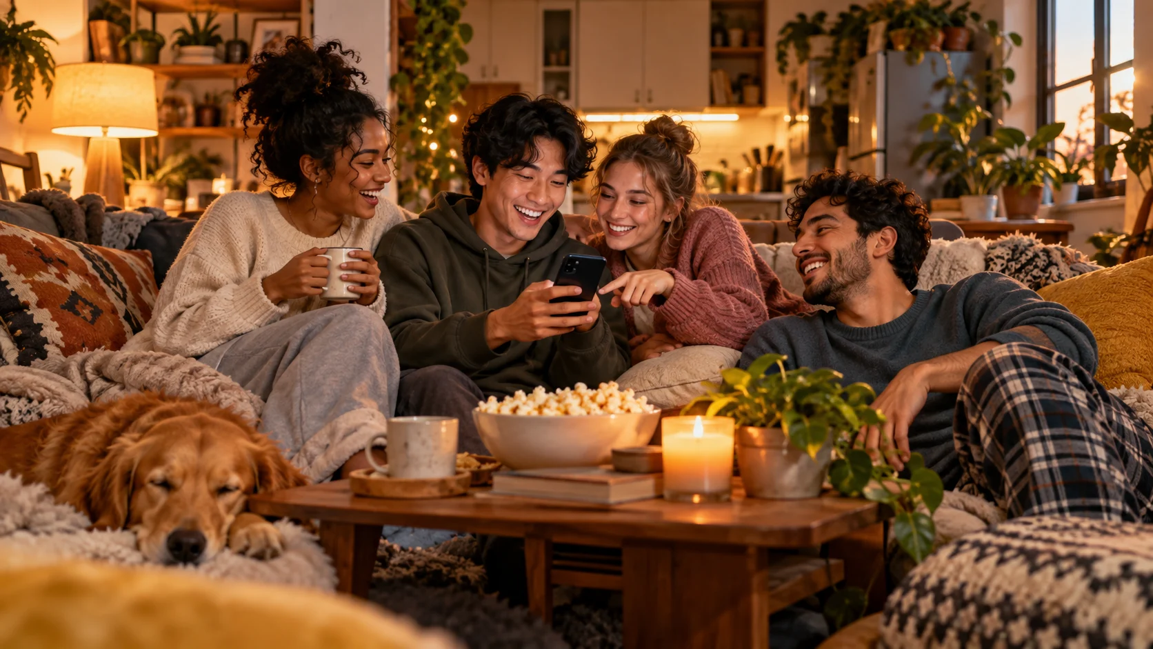 Roommate Group Chat Names for Every Shared Home illustration for Cozy roommate chat names