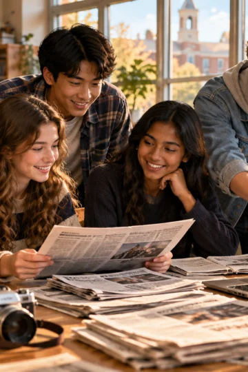 School Newspaper Name Ideas for Student Publications illustration for Classic school newspaper names