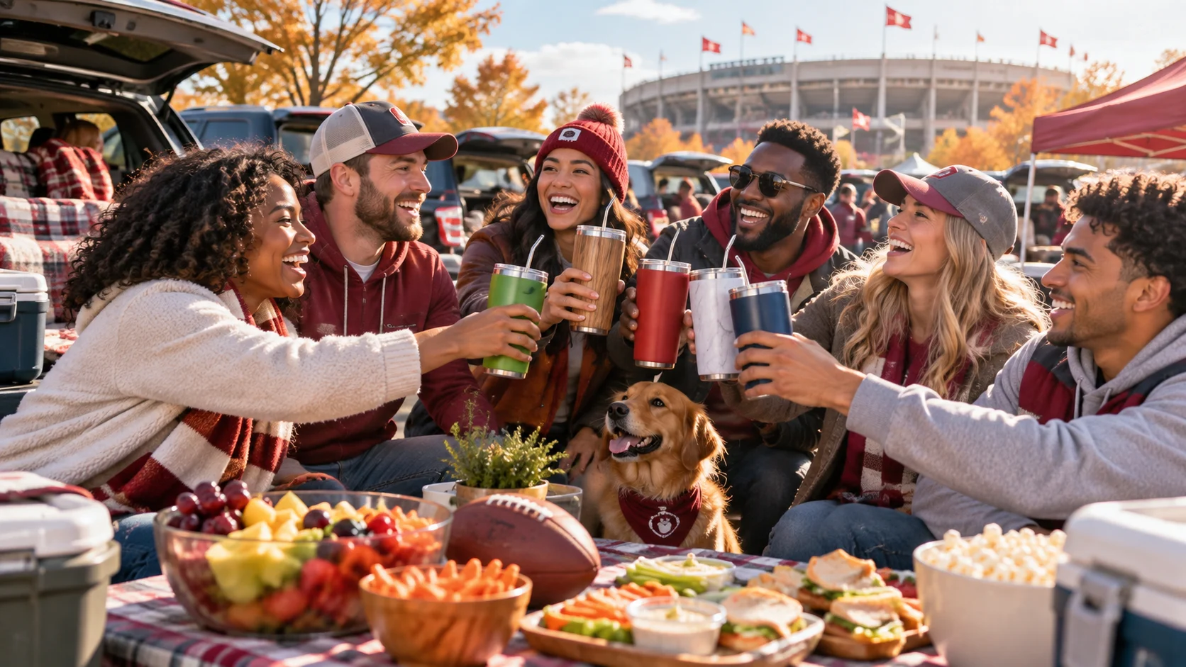 120 Tailgate Group Chat Names for Every Game Day Crew illustration for Alcohol-free tailgate names