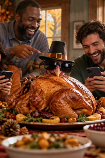 Thanksgiving Group Chat Names for Family, Food, and Fun illustration for Funny Thanksgiving group chat names
