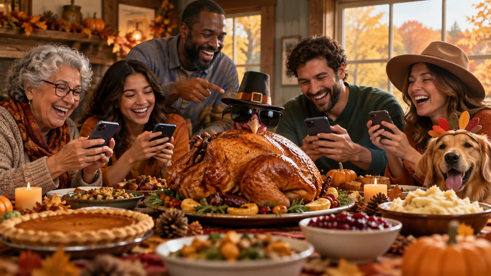 Thanksgiving Group Chat Names for Family, Food, and Fun illustration for Funny Thanksgiving group chat names