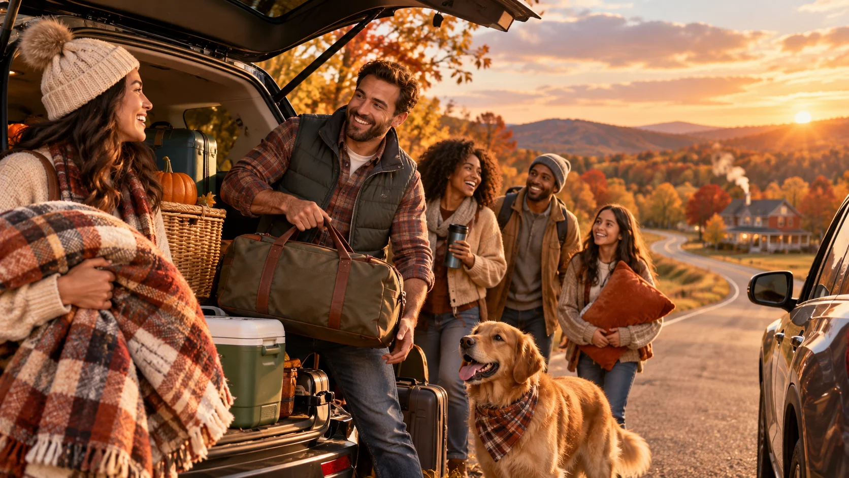 Thanksgiving Group Chat Names for Family, Food, and Fun illustration for Thanksgiving travel group chat names