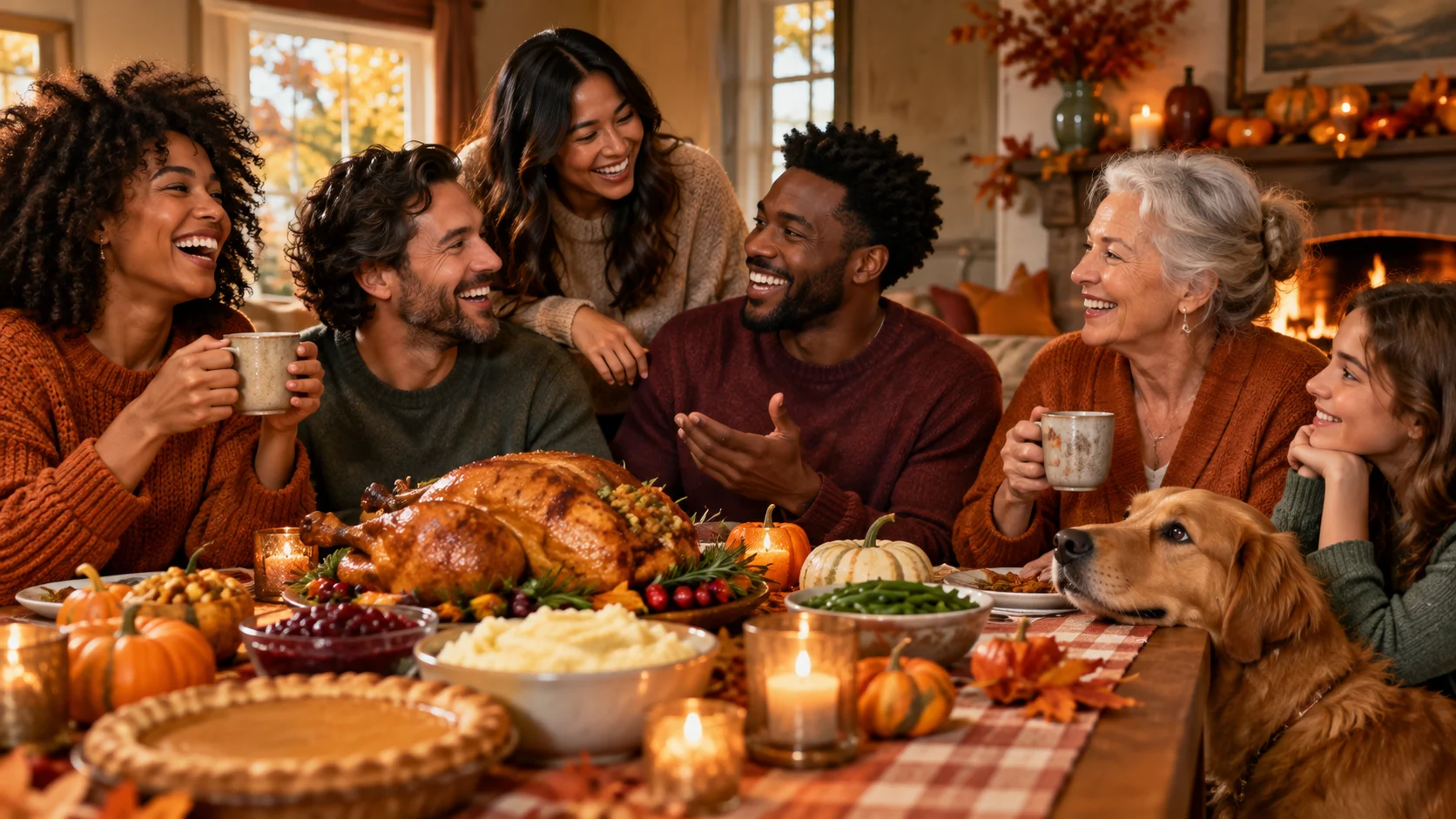 Thanksgiving Group Chat Names for Family, Food, and Fun illustration for Low-key Thanksgiving chat names