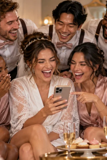 Wedding Party Group Chat Names for the Whole I Do Crew illustration for Funny wedding party group chat names