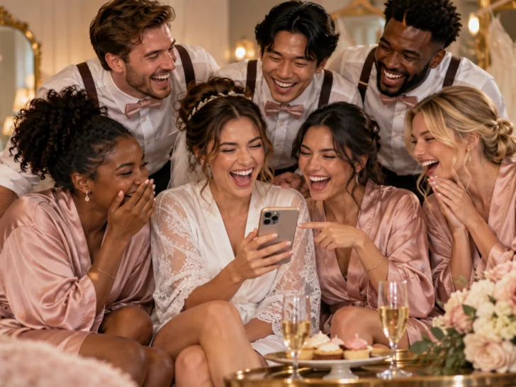 Wedding Party Group Chat Names for the Whole I Do Crew illustration for Funny wedding party group chat names