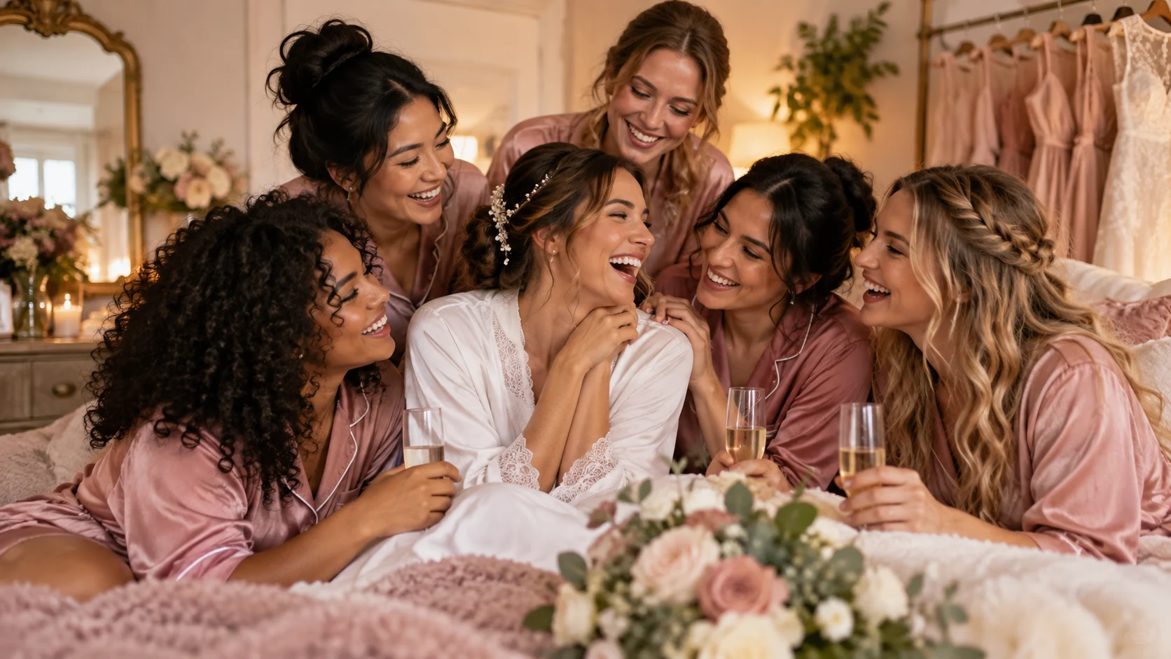 Wedding Party Group Chat Names for the Whole I Do Crew illustration for Names for longtime friends in the wedding party