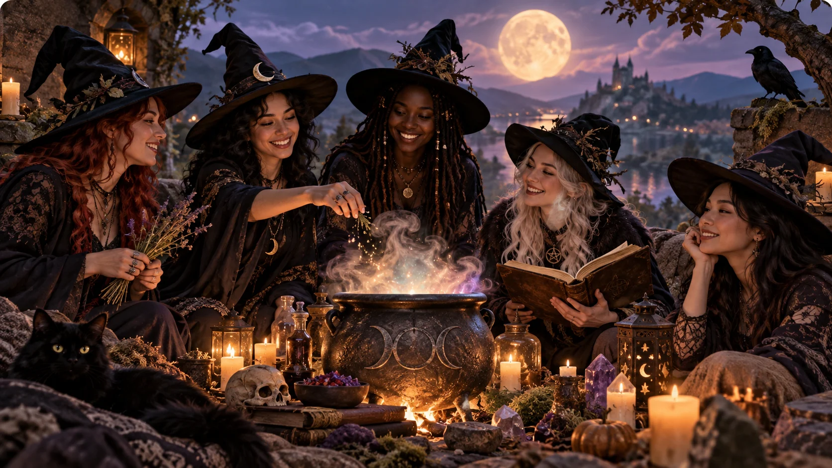 160 Witch Coven Names That Feel Magical, Clever, and Original illustration for Dark witch coven names
