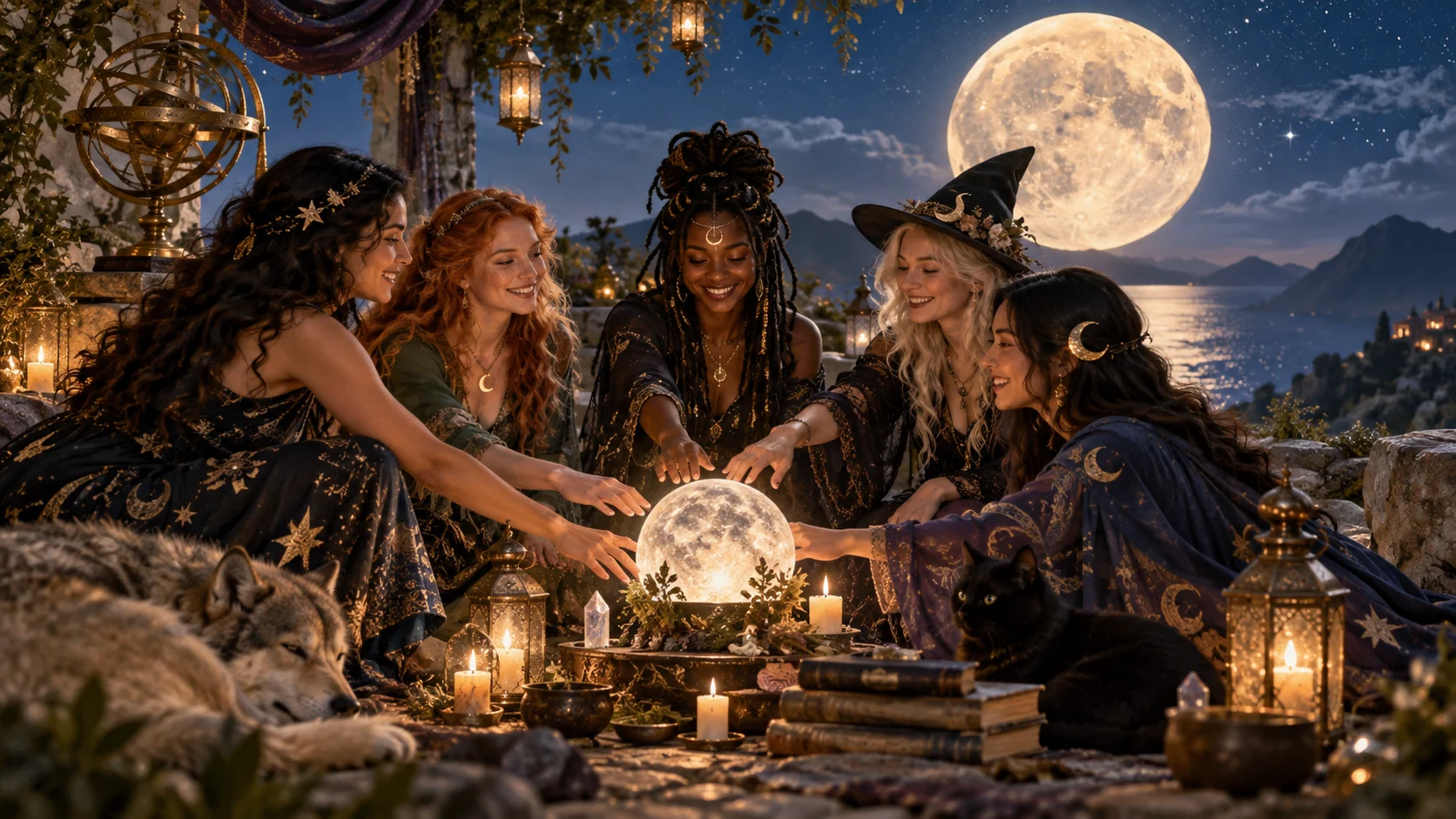 160 Witch Coven Names That Feel Magical, Clever, and Original illustration for Celestial and moon coven names